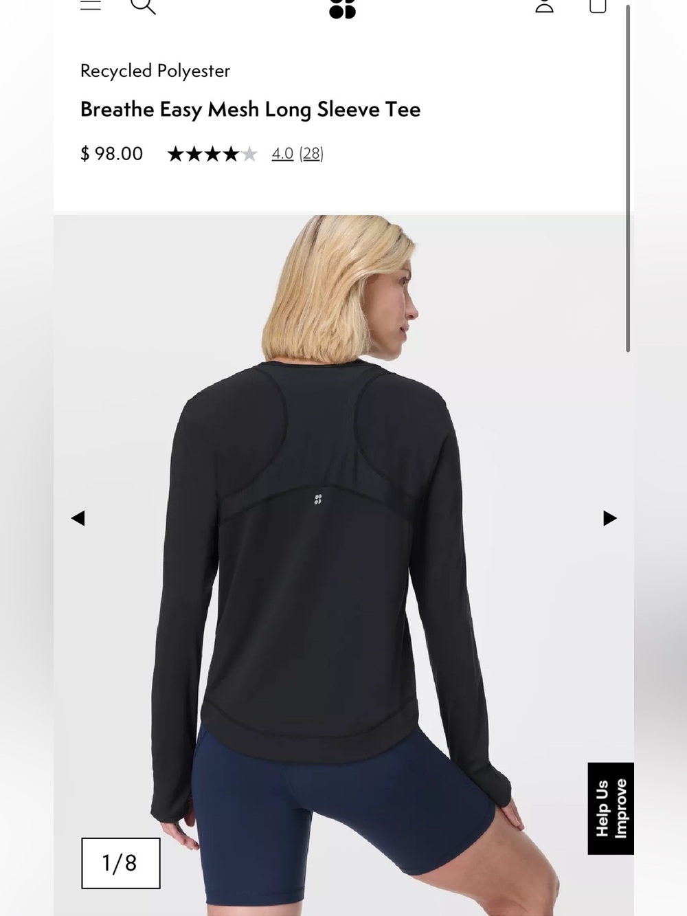 Sweaty Betty Long-Sleeve Performance Tee - black